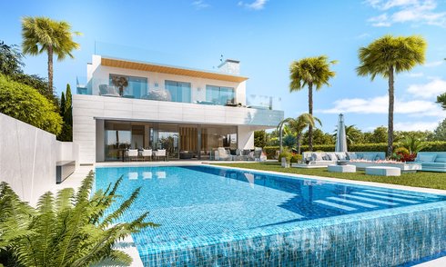 Villa écologique moderne à vendre avec vue sur le golf dans un quartier résidentiel exclusif près de Golf Valley à Nueva Andalucia, Marbella 24960