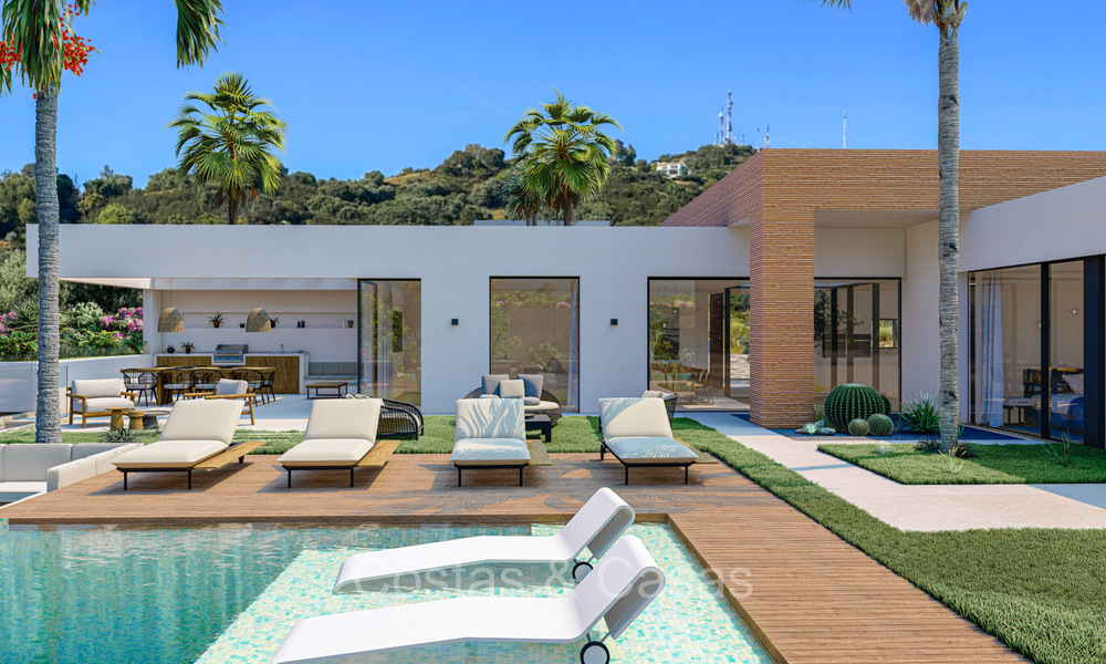 Villas modernes de construction neuve à vendre avec vue imprenable sur la mer à Marbella, à proximité des plages et du centre 72563