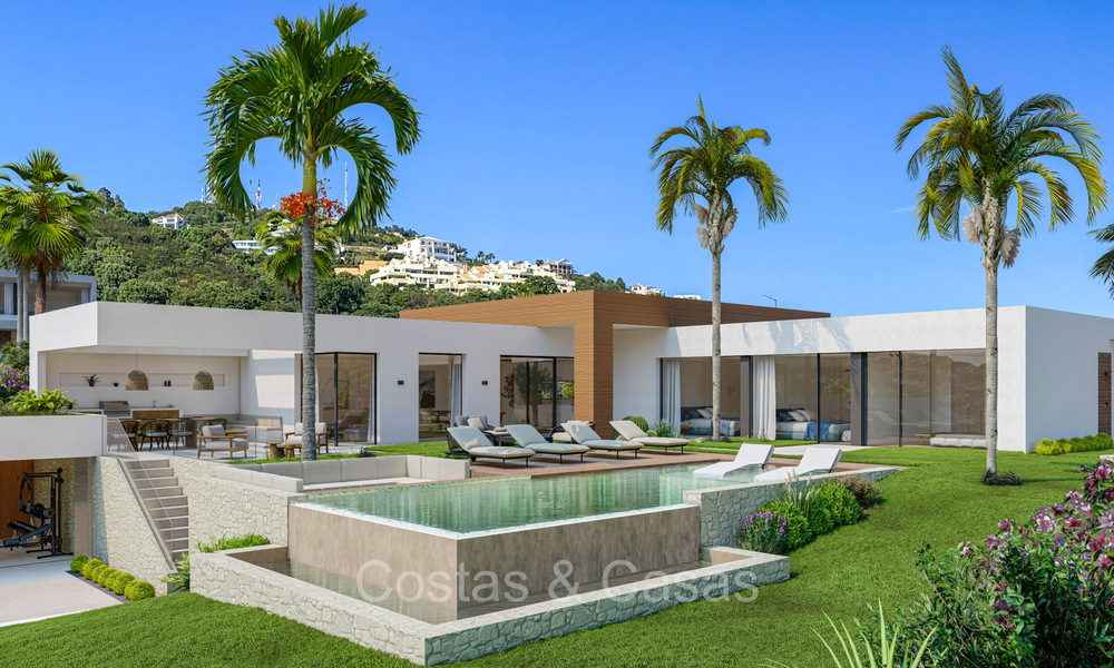 Villas modernes de construction neuve à vendre avec vue imprenable sur la mer à Marbella, à proximité des plages et du centre 72565