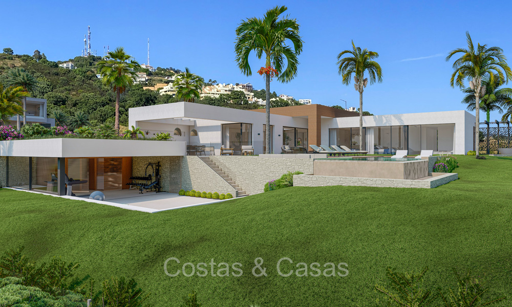 Villas modernes de construction neuve à vendre avec vue imprenable sur la mer à Marbella, à proximité des plages et du centre 72566