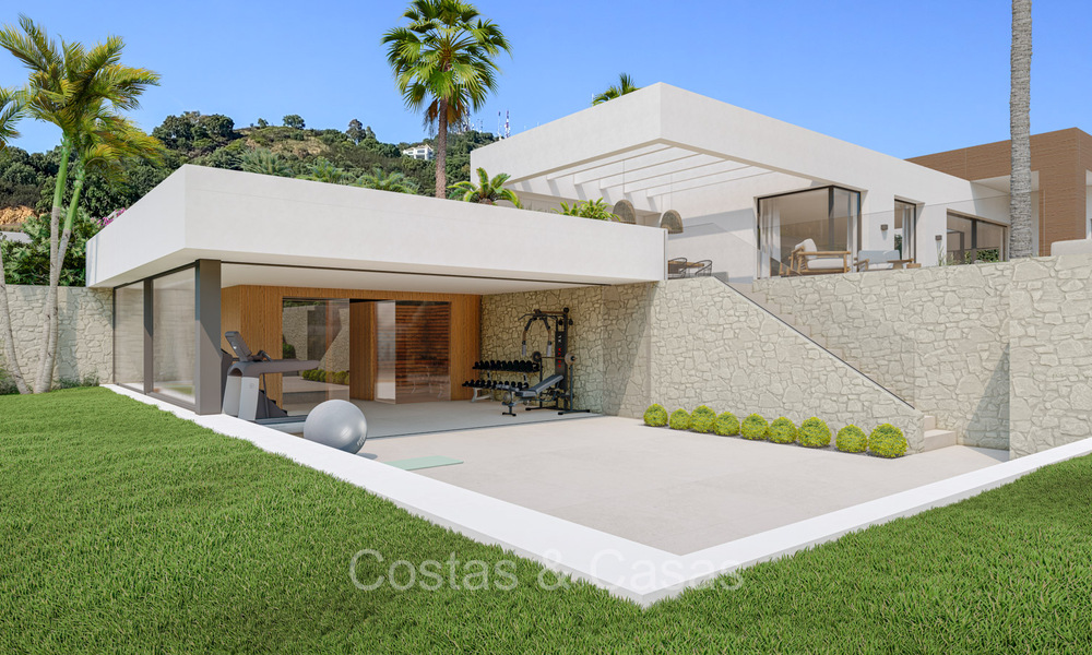 Villas modernes de construction neuve à vendre avec vue imprenable sur la mer à Marbella, à proximité des plages et du centre 72567