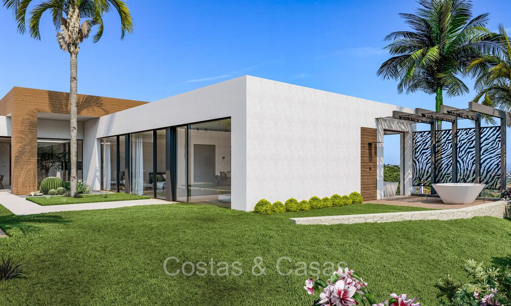 Villas modernes de construction neuve à vendre avec vue imprenable sur la mer à Marbella, à proximité des plages et du centre 72572