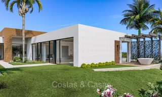 Villas modernes de construction neuve à vendre avec vue imprenable sur la mer à Marbella, à proximité des plages et du centre 72572 