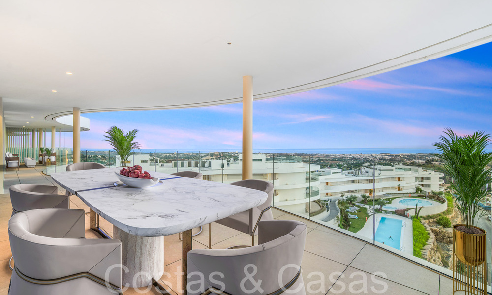 Prestigieux appartement de luxe à vendre avec vue imprenable sur la mer, le golf et les montagnes à Marbella - Benahavis 70581