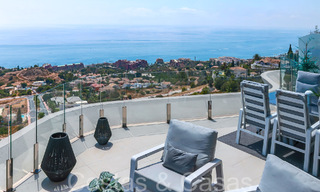 Penthouse en duplex luxueux et moderne avec vue panoramique sur la mer à vendre à Benalmadena, Costa del Sol 68021 