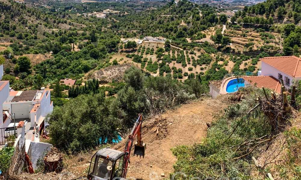 Projet de villa sur plan avec vue panoramique sur la mer à vendre dans les collines de Mijas Pueblo, Costa del Sol 68448