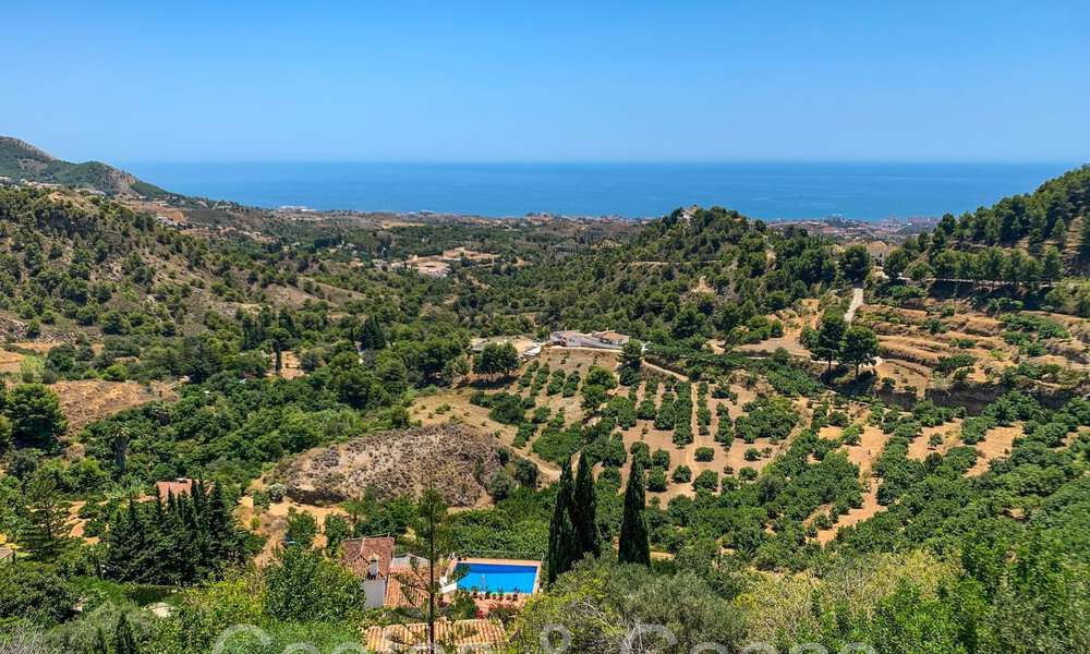 Projet de villa sur plan avec vue panoramique sur la mer à vendre dans les collines de Mijas Pueblo, Costa del Sol 68449