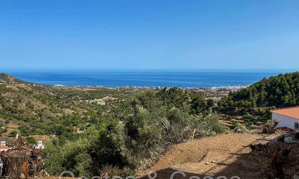 Projet de villa sur plan avec vue panoramique sur la mer à vendre dans les collines de Mijas Pueblo, Costa del Sol 68451