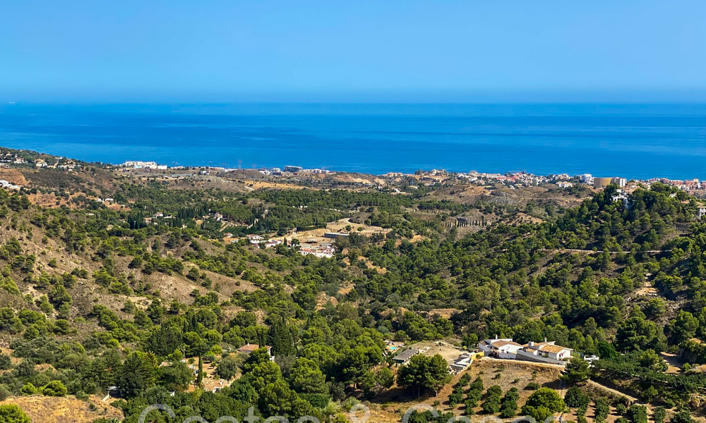 Projet de villa sur plan avec vue panoramique sur la mer à vendre dans les collines de Mijas Pueblo, Costa del Sol 68454