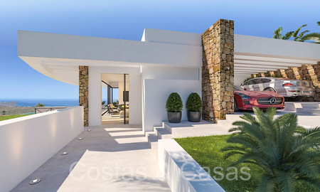 Projet de villa sur plan avec vue panoramique sur la mer à vendre dans les collines de Mijas Pueblo, Costa del Sol 69737