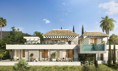 Luxueuse villa neuve à l'architecture méditerranéenne chic à vendre, à deux pas du golf à Elviria, Marbella 68677