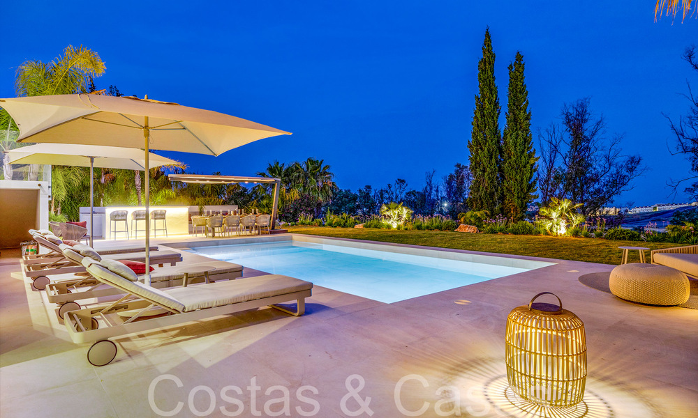 Belle villa rénovée de style méditerranéen contemporain à vendre, adjacente au terrain de golf de Benahavis - Marbella 69142