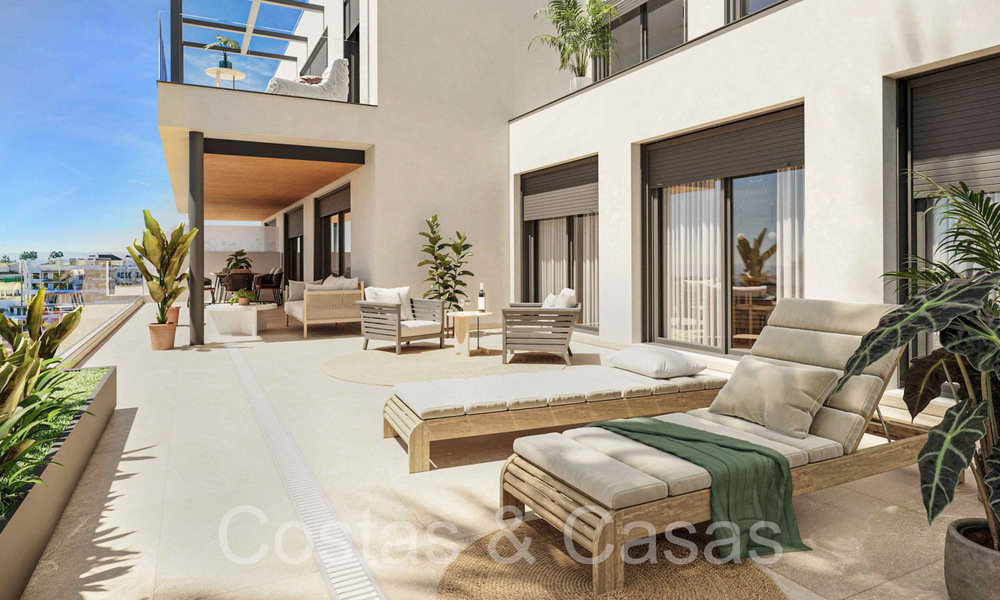 Appartements neufs et contemporains avec vue sur la mer à vendre à quelques pas du centre d'Estepona et de la plage 69412
