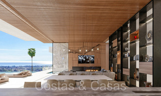 Villa architecturale de nouvelle construction à vendre, avec vue panoramique sur la mer dans une communauté fermée à Benahavis - Marbella 69521 