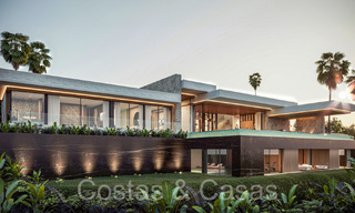 Villa architecturale de nouvelle construction à vendre, avec vue panoramique sur la mer dans une communauté fermée à Benahavis - Marbella 69526 