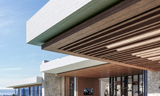 Villa architecturale de nouvelle construction à vendre, avec vue panoramique sur la mer dans une communauté fermée à Benahavis - Marbella 69529 