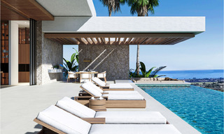 Villa architecturale de nouvelle construction à vendre, avec vue panoramique sur la mer dans une communauté fermée à Benahavis - Marbella 69530 