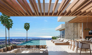 Villa architecturale de nouvelle construction à vendre, avec vue panoramique sur la mer dans une communauté fermée à Benahavis - Marbella 69532 