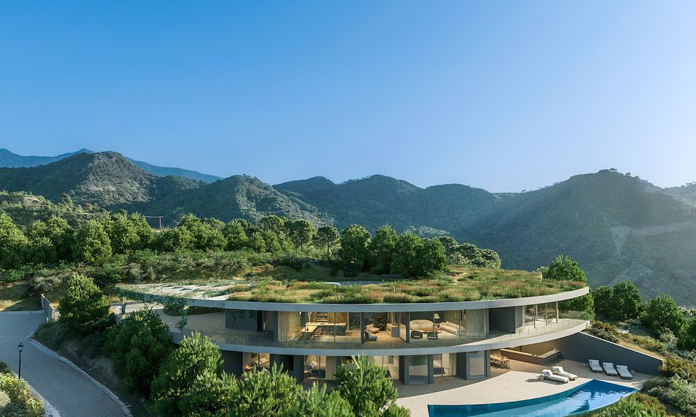 Villa architecturale de nouvelle construction avec vue panoramique sur la mer à vendre, dans une urbanisation sécurisée de Marbella - Benahavis 69795