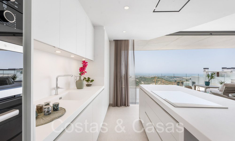 Prêt à emménager, penthouse contemporain avec vue panoramique sur la mer à vendre dans un complexe de haut standing à Benahavis - Marbella 70010