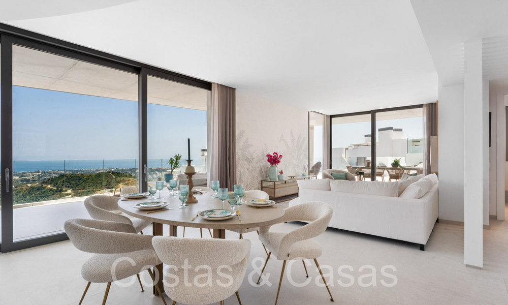 Prêt à emménager, penthouse contemporain avec vue panoramique sur la mer à vendre dans un complexe de haut standing à Benahavis - Marbella 70011