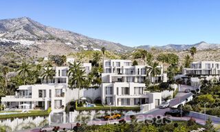 7 villas de nouvelle construction avancées avec vue panoramique sur la mer à vendre dans les collines de Mijas Pueblo, Costa del Sol 70099 