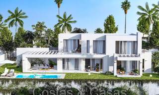 7 villas de nouvelle construction avancées avec vue panoramique sur la mer à vendre dans les collines de Mijas Pueblo, Costa del Sol 70102 