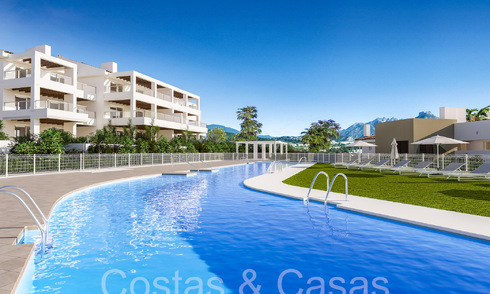 Nouveau sur le marché! Appartements modernes de nouvelle construction de style contemporain à vendre avec terrasse spacieuse et belles vues sur la mer à Benahavis - Marbella 70121