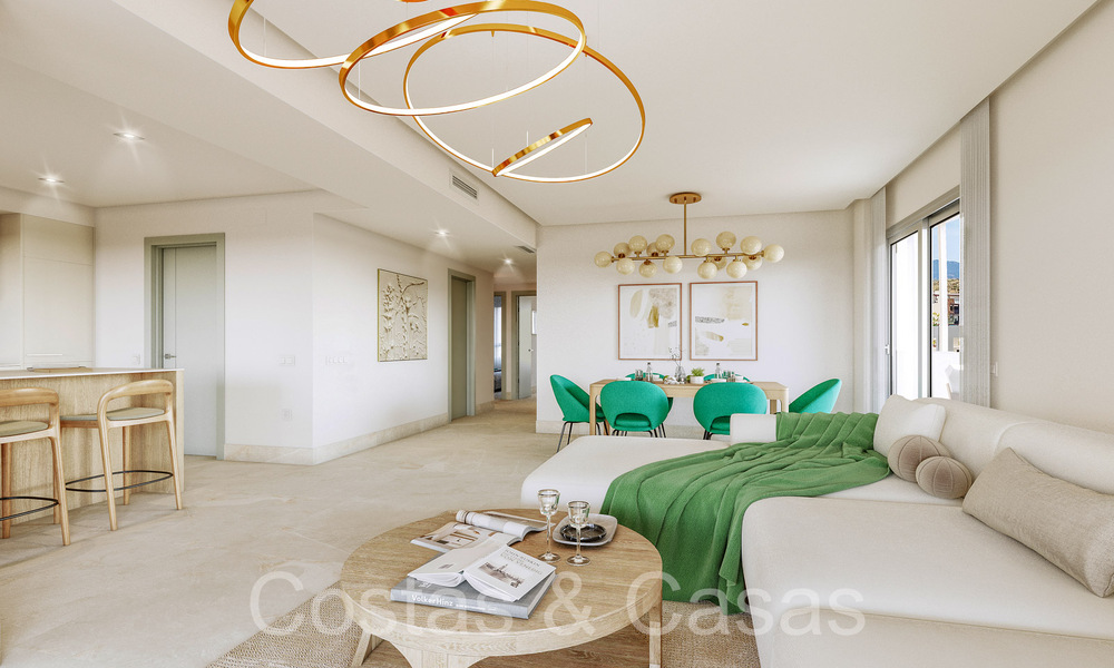 Nouveau sur le marché! Appartements modernes de nouvelle construction de style contemporain à vendre avec terrasse spacieuse et belles vues sur la mer à Benahavis - Marbella 70122