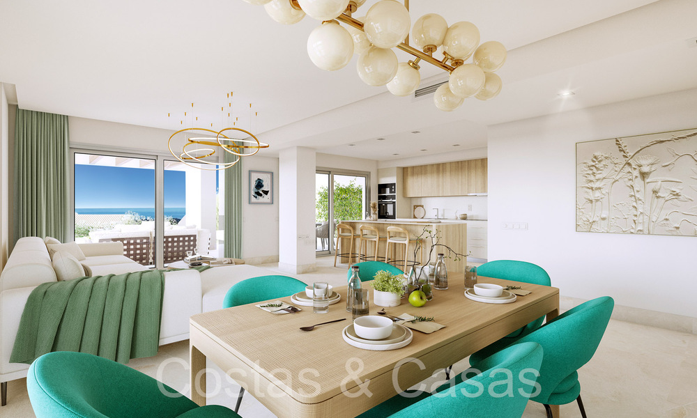 Nouveau sur le marché! Appartements modernes de nouvelle construction de style contemporain à vendre avec terrasse spacieuse et belles vues sur la mer à Benahavis - Marbella 70123