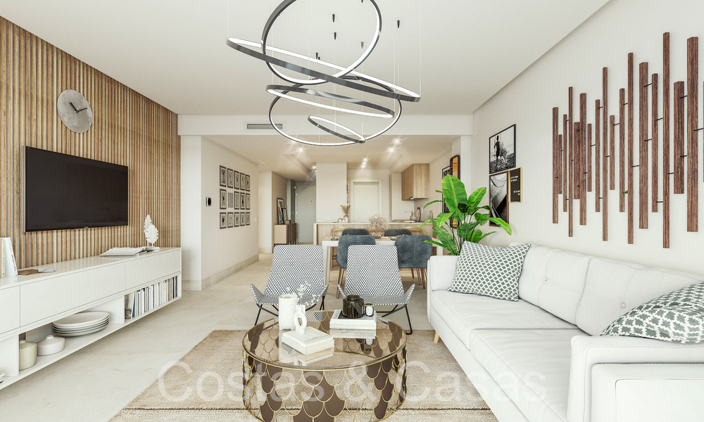 Nouveau sur le marché! Appartements modernes de nouvelle construction de style contemporain à vendre avec terrasse spacieuse et belles vues sur la mer à Benahavis - Marbella 70125