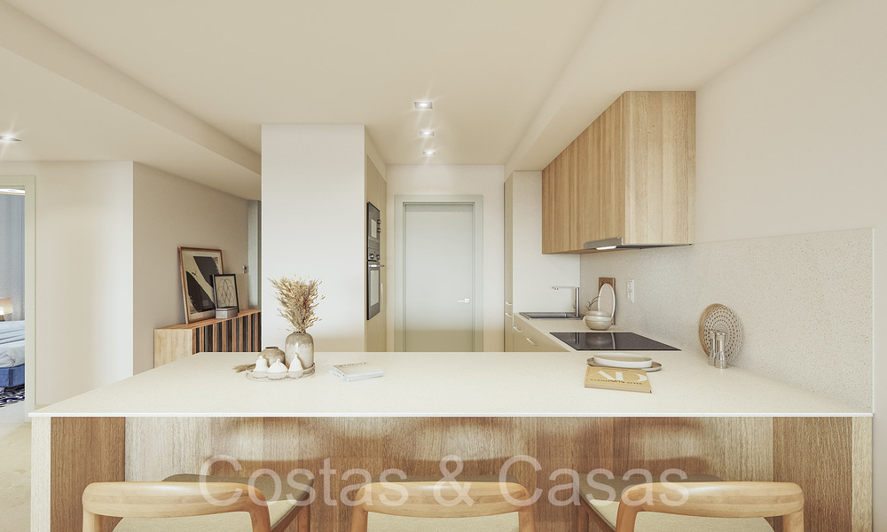 Nouveau sur le marché! Appartements modernes de nouvelle construction de style contemporain à vendre avec terrasse spacieuse et belles vues sur la mer à Benahavis - Marbella 70126