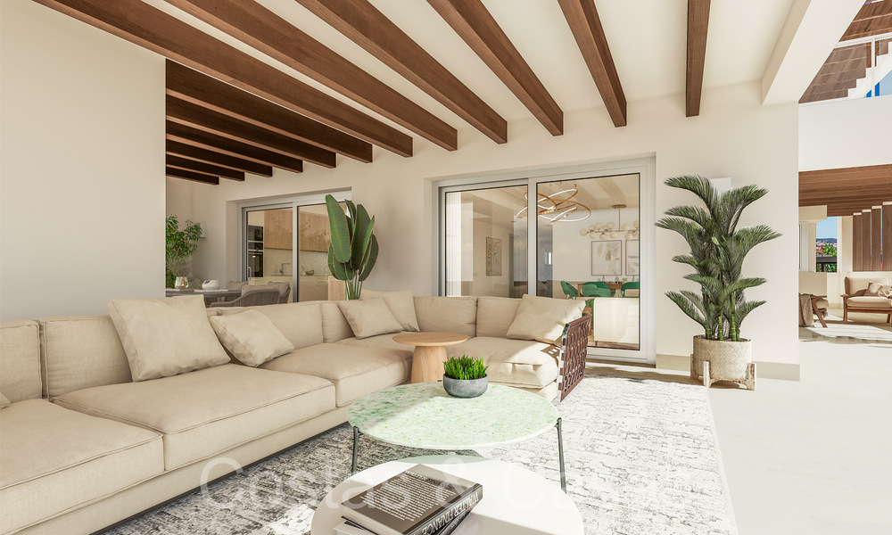 Nouveau sur le marché! Appartements modernes de nouvelle construction de style contemporain à vendre avec terrasse spacieuse et belles vues sur la mer à Benahavis - Marbella 70131