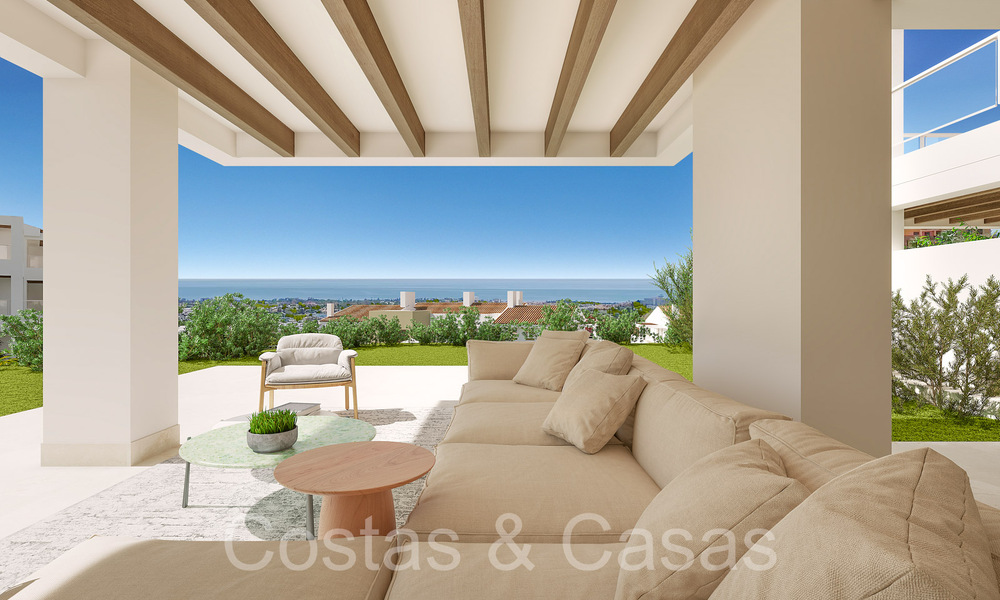 Nouveau sur le marché! Appartements modernes de nouvelle construction de style contemporain à vendre avec terrasse spacieuse et belles vues sur la mer à Benahavis - Marbella 70133