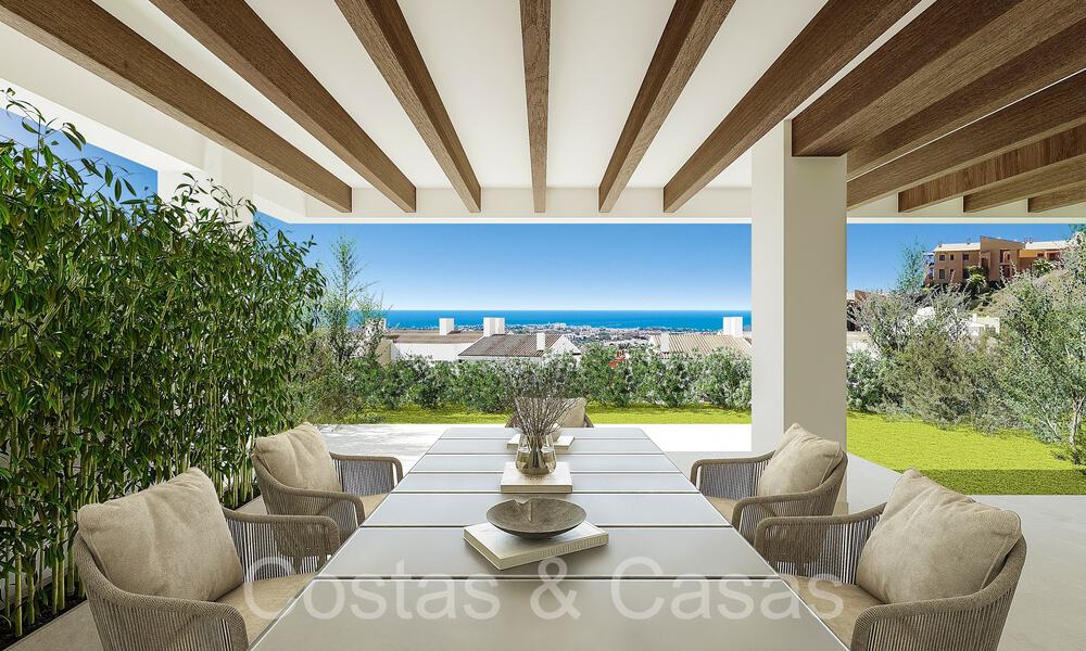 Nouveau sur le marché! Appartements modernes de nouvelle construction de style contemporain à vendre avec terrasse spacieuse et belles vues sur la mer à Benahavis - Marbella 70134