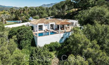 Villa de luxe de plain-pied de style méditerranéen contemporain à vendre en pleine nature à El Madroñal, Benahavis - Marbella 70264