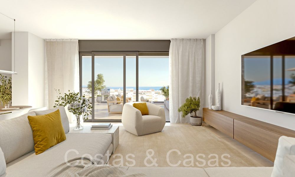 Nouveau sur le marché. Appartements élégants à vendre, à distance de marche de la plage et des commodités du centre d'Estepona 70904