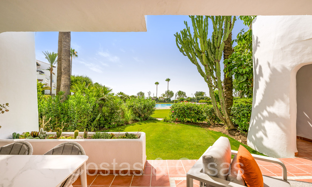 Appartement au rez-de-chaussée entièrement rénové à vendre, dans un complexe balnéaire sur le New Golden Mile entre Marbella et Estepona 71283