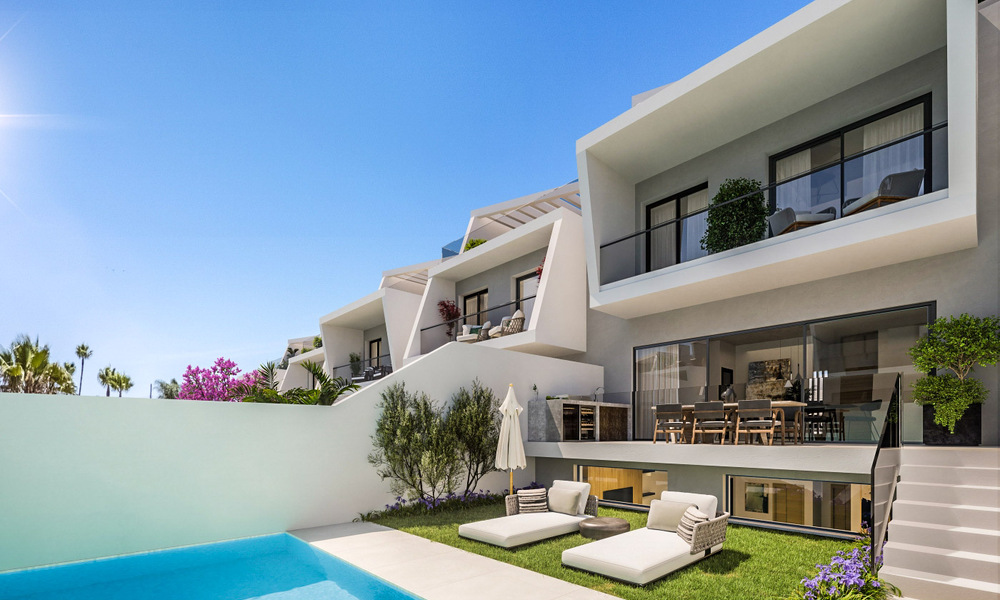 Villas architecturales mitoyennes de nouvelle construction à vendre sur le New Golden Mile, entre Marbella et Estepona 72190