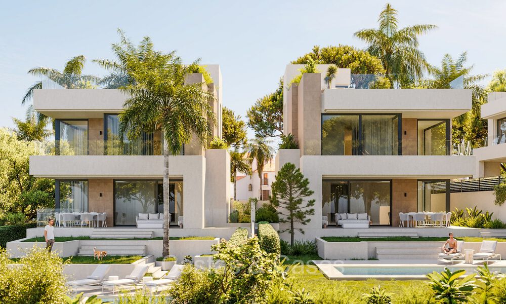 Villas modernes de nouvelle construction à vendre à quelques mètres de la plage à l'est du centre de Marbella 72711