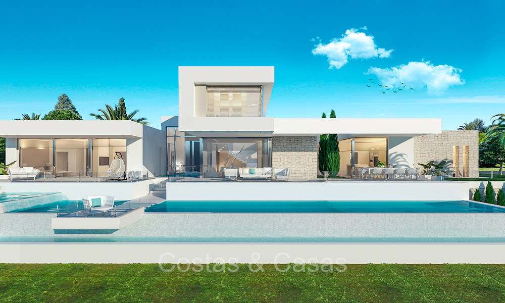 Villa de luxe sophistiquée sur plan à vendre, dans l'exclusif Los Flamingos Golf Resort 5* sur le New Golden Mile, Marbella - Benahavis 73329