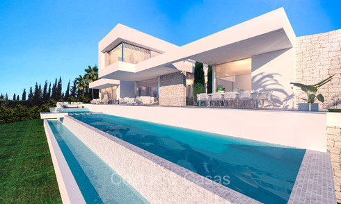 Villa de luxe sophistiquée sur plan à vendre, dans l'exclusif Los Flamingos Golf Resort 5* sur le New Golden Mile, Marbella - Benahavis 73330