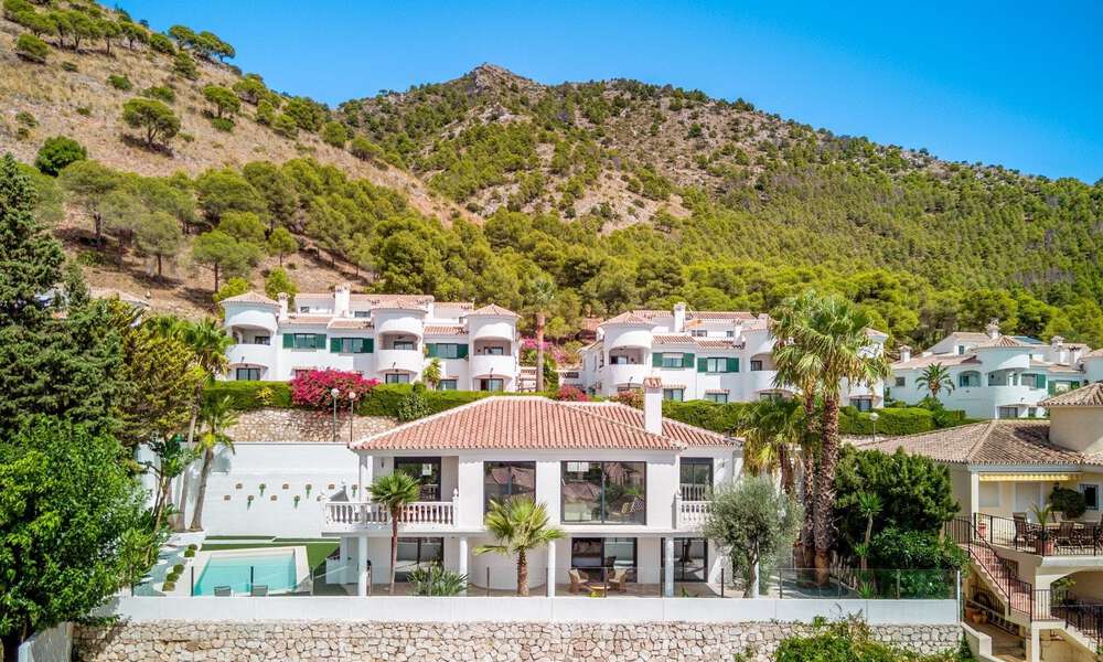 Belle villa contemporaine de style méditerranéen à vendre avec vue panoramique sur la mer dans les collines de Mijas, Costa del Sol 73641