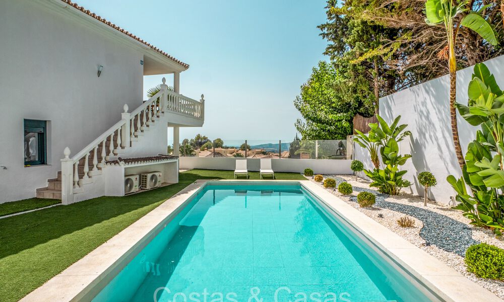 Belle villa contemporaine de style méditerranéen à vendre avec vue panoramique sur la mer dans les collines de Mijas, Costa del Sol 73679