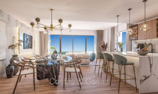 Revente! Propriété de nouvelle construction à vendre avec vue sur le golf et la mer, à deux pas du club de golf de Mijas Costa, Costa del Sol 74019 