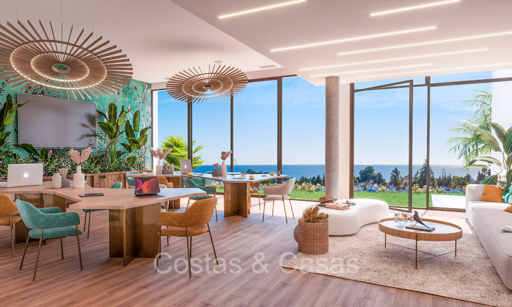 Revente! Propriété de nouvelle construction à vendre avec vue sur le golf et la mer, à deux pas du club de golf de Mijas Costa, Costa del Sol 74020