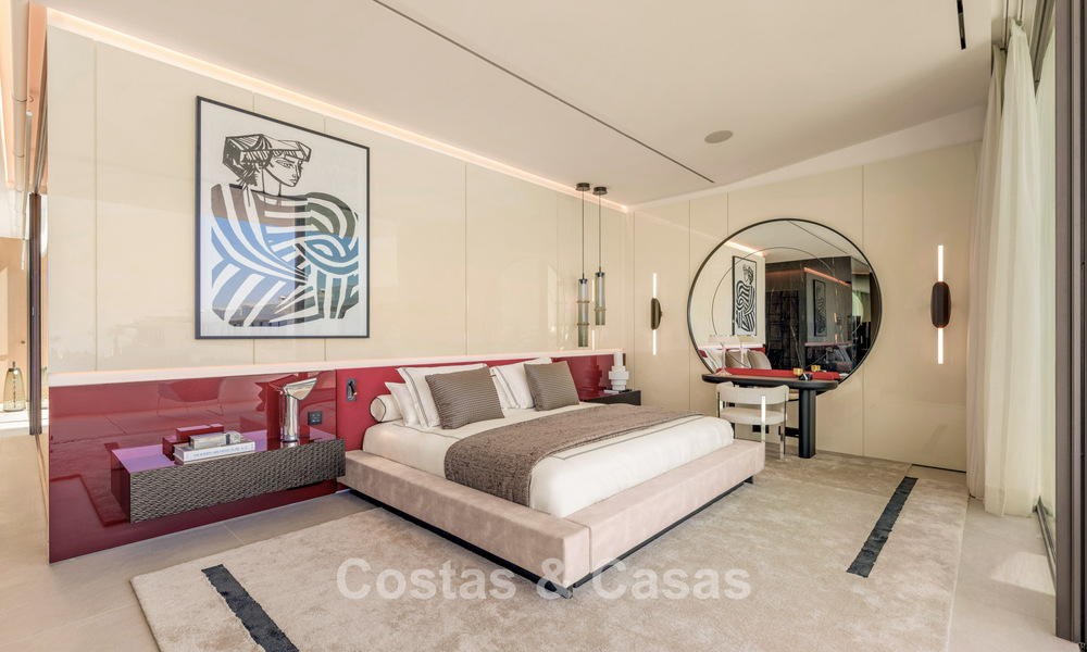 Maison de luxe sophistiquée à vendre dans un complexe progressif avec vue panoramique sur la mer, sur le Golden Mile de Marbella 74602