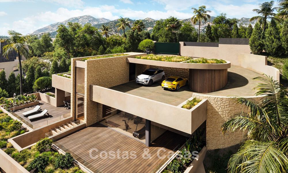 Villa design avec vue panoramique sur la mer à vendre dans un complexe résidentiel fermé à Benahavis - Marbella 74906