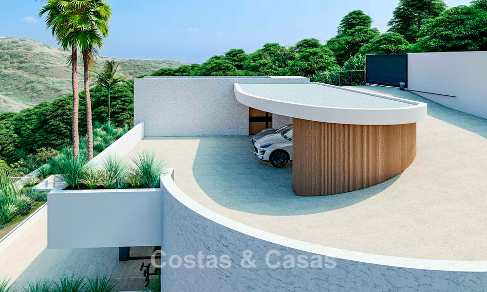 Villa design avec vue panoramique sur la mer à vendre dans un complexe résidentiel fermé à Benahavis - Marbella 74914