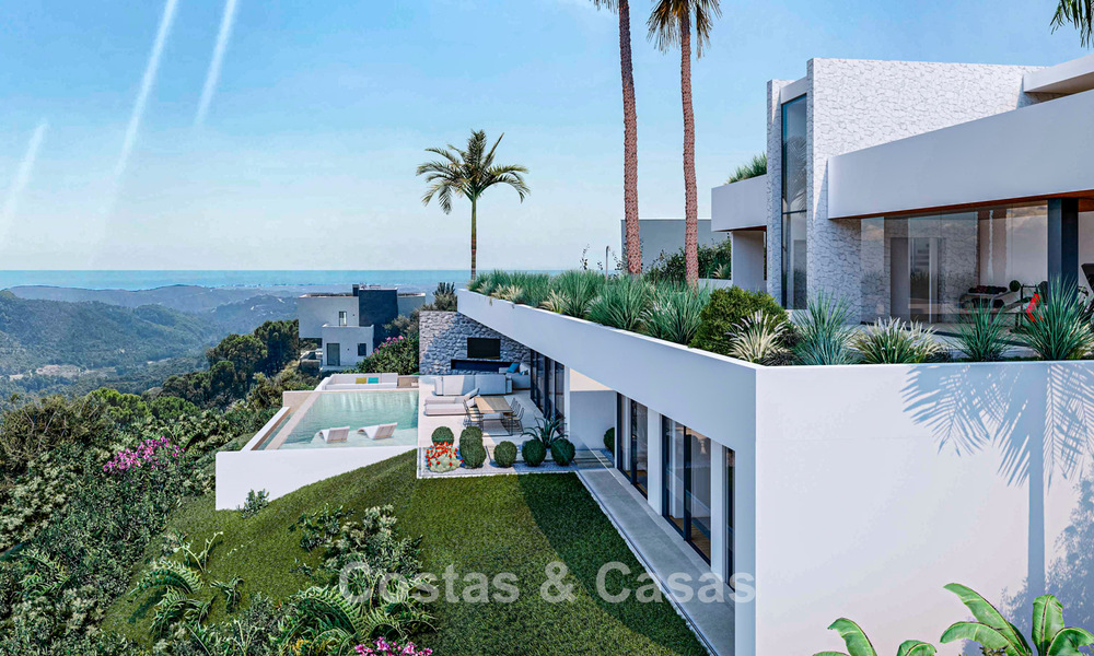 Villa design avec vue panoramique sur la mer à vendre dans un complexe résidentiel fermé à Benahavis - Marbella 74915